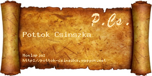 Pottok Csinszka névjegykártya